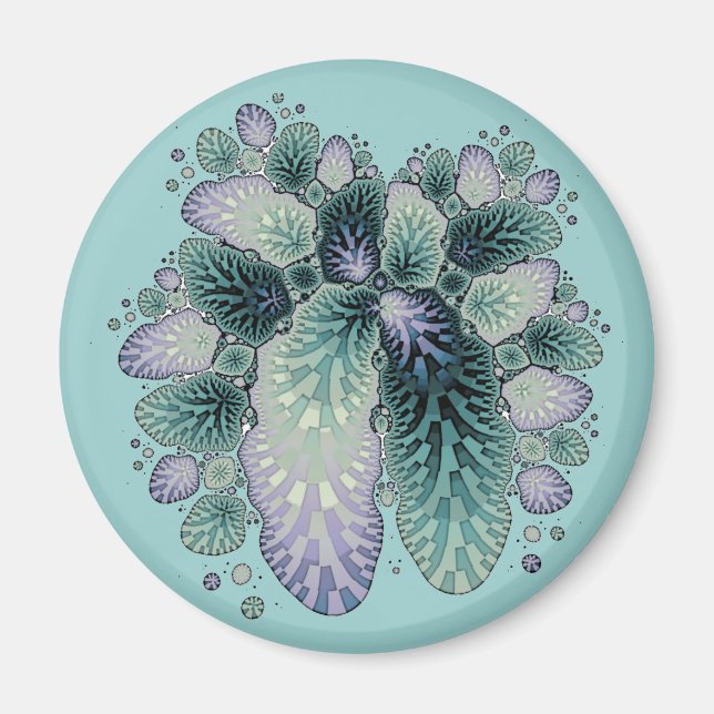 Fractal Petals Magnet (Front)