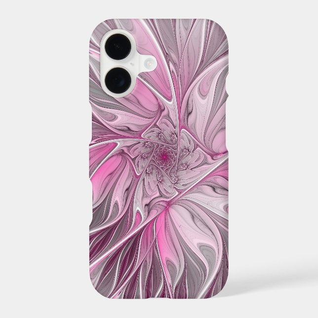 Fractal Pink Flower Dream, Floral Fantasy Pattern (Back)