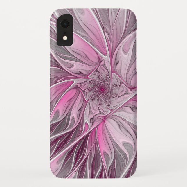 Fractal Pink Flower Dream, floral Fantasy Pattern Case-Mate iPhone Case (Back)