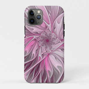 Fractal Pink Flower Dream, Floral Fantasy Pattern iPhone 11 Pro Case