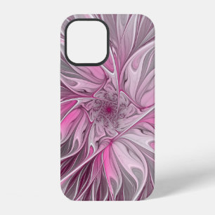 Fractal Pink Flower Dream, Floral Fantasy Pattern iPhone 12 Case
