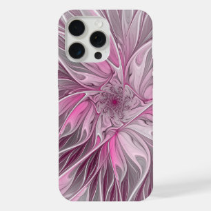 Fractal Pink Flower Dream, Floral Fantasy Pattern iPhone 15 Pro Max Case