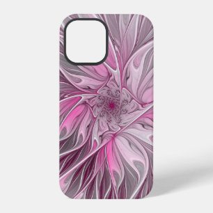 Fractal Pink Flower Dream, Floral Fantasy Pattern iPhone 12 Pro Case