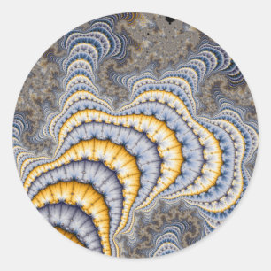 Fractal Plates - Fractal Classic Round Sticker