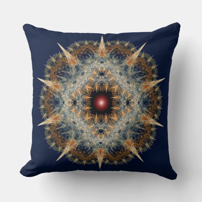 Fractal prickly ornament cushion (Front)