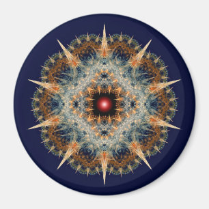 Fractal prickly ornament magnet