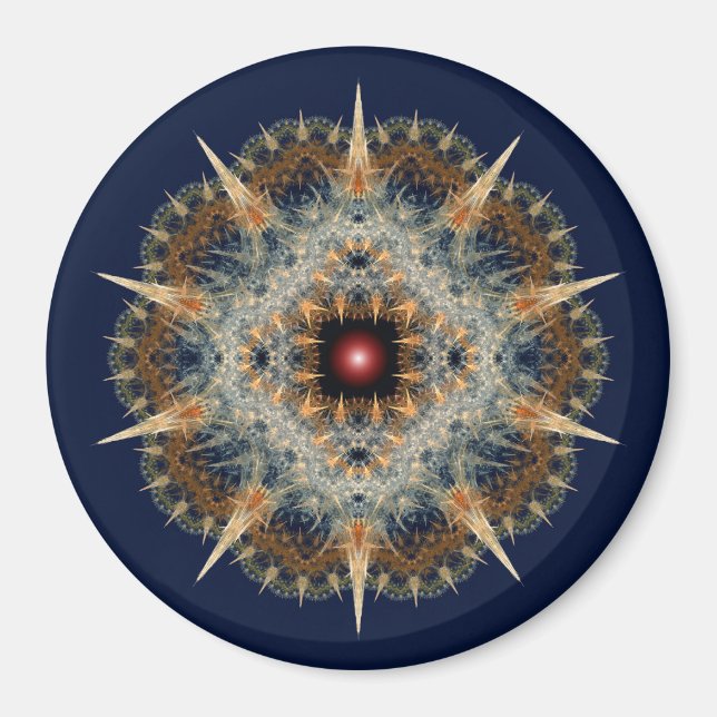 Fractal prickly ornament magnet (Front)