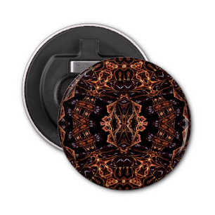 Fractal Psychedelic Flames Bottle Opener