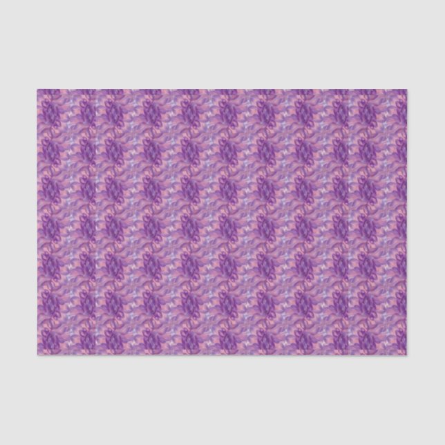 Fractal Purple Daisies Tissue Paper (Front)