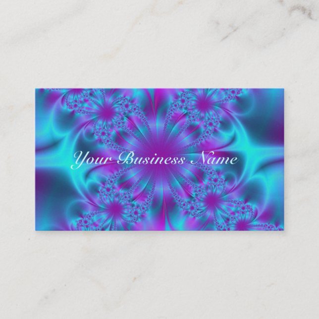 Fractal Purple Mesh Business Card (Front)