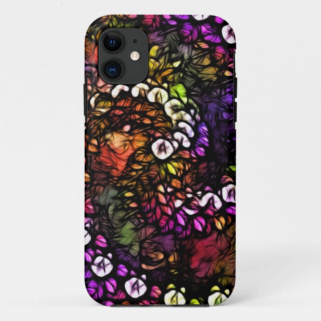fractal purple Psychedelic Rainbow Spiral Trippy Case-Mate iPhone Case (Back)