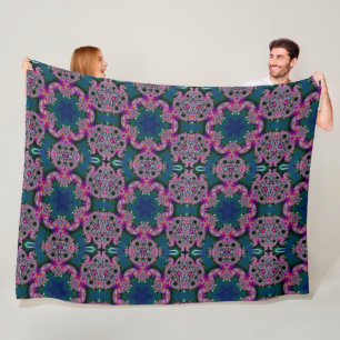 Fractal Radiance Fleece Blanket