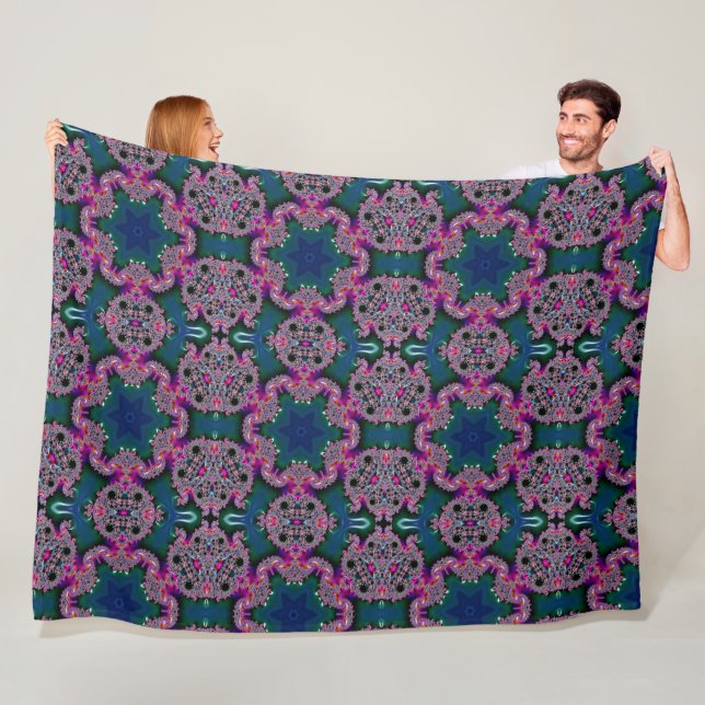 Fractal Radiance  Fleece Blanket (In Situ)