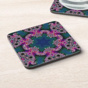 Fractal Radiance Plastic Coaster