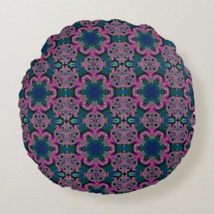 Fractal Radiance Round Cushion