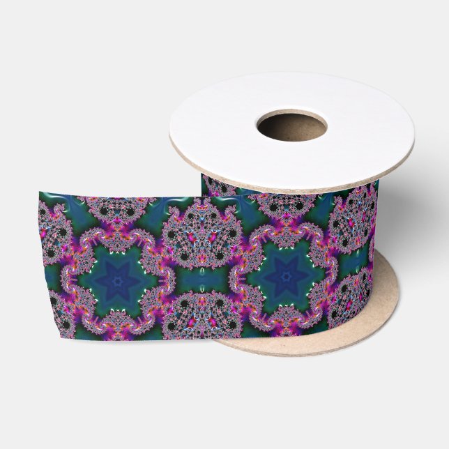 Fractal Radiance Satin Ribbon (Spool)