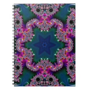 Fractal Radiance Spiral Notebook