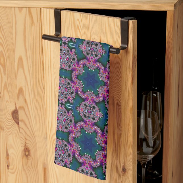 Fractal Radiance  Tea Towel (Thirds Fold)