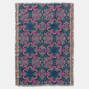 Fractal Radiance Throw Blanket