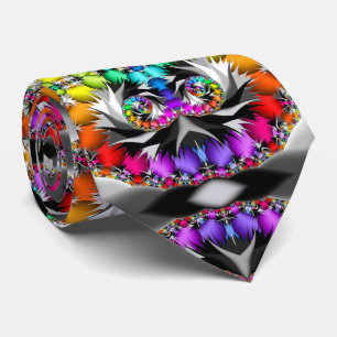 Fractal Rainbow Touch Tie