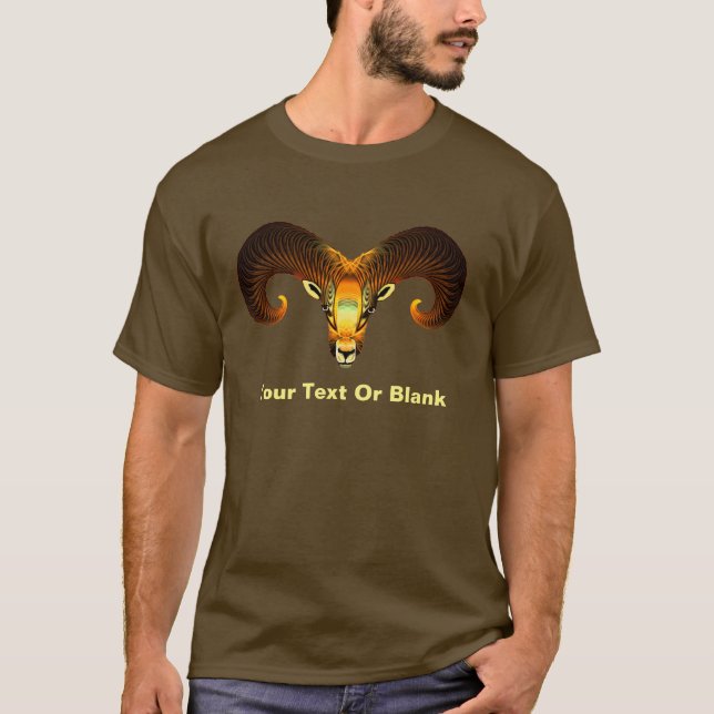 Fractal Ram's Head T-Shirt (Front)