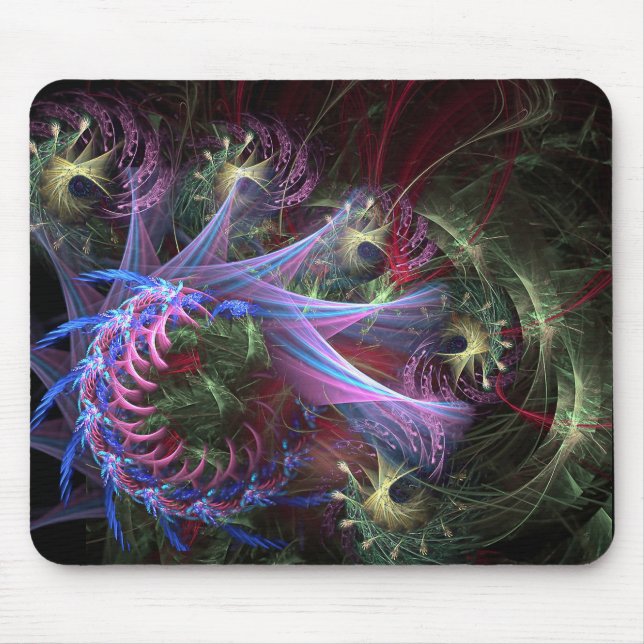 Fractal Ribbons Full Swirl Mousepad (Front)