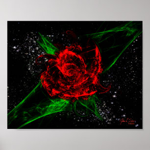 Fractal Rose (10x8) Poster