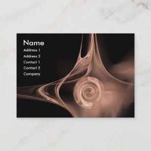 FRACTAL ROSE 1 antique soft pink black white Business Card