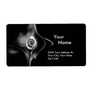 FRACTAL ROSE 1 Black And White