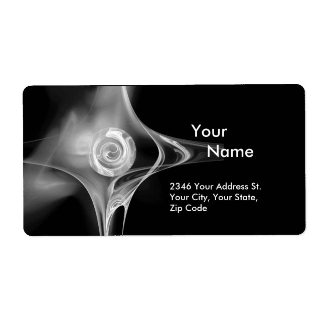 FRACTAL ROSE 1 Black And White (Front)