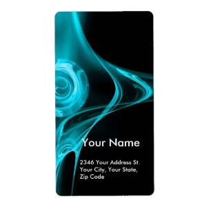 FRACTAL ROSE 1 Blue Turquase Black