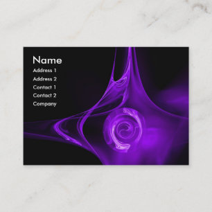 FRACTAL ROSE 1 bright purple black Business Card
