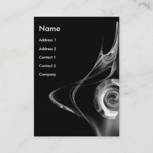 FRACTAL ROSE 2 ,black and white grey Business Card