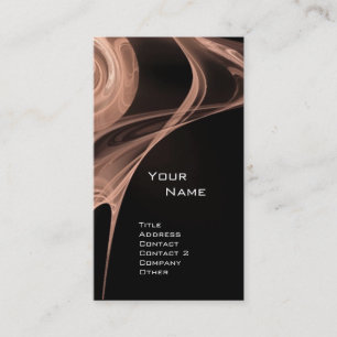 FRACTAL ROSE 3 antique soft pink brown black Business Card