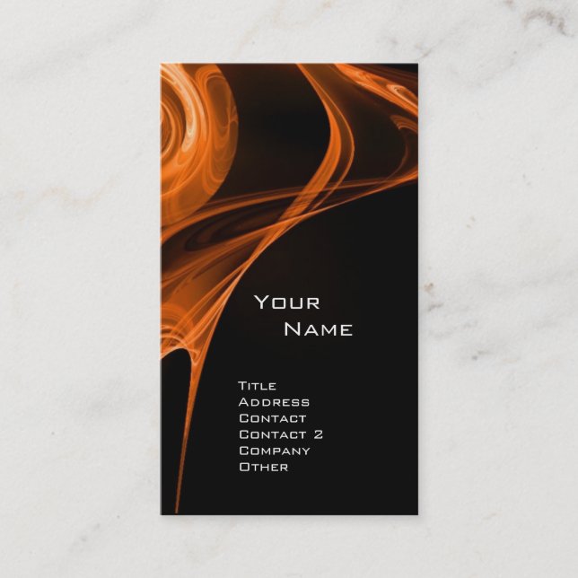 FRACTAL ROSE 3 bright light brown Business Card (Front)