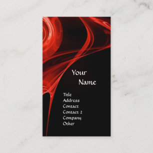 FRACTAL ROSE 3 bright red Business Card