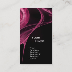 FRACTAL ROSE 3 soft antique pink black Business Card