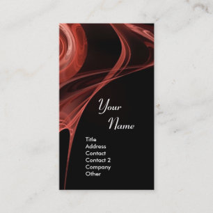 FRACTAL ROSE 3 soft antique red Business Card