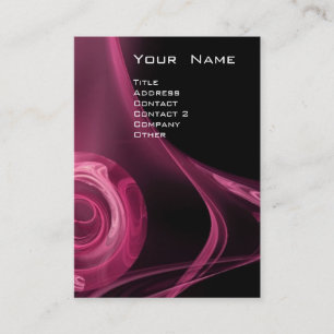 FRACTAL ROSE 3 soft antique violet pink black Business Card