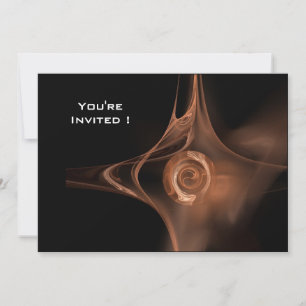 FRACTAL ROSE bright  brown black Invitation