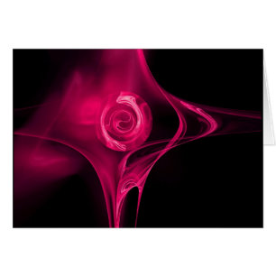 FRACTAL ROSE , pink fuchsia