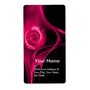 FRACTAL ROSE  Pink Fuschsia Black