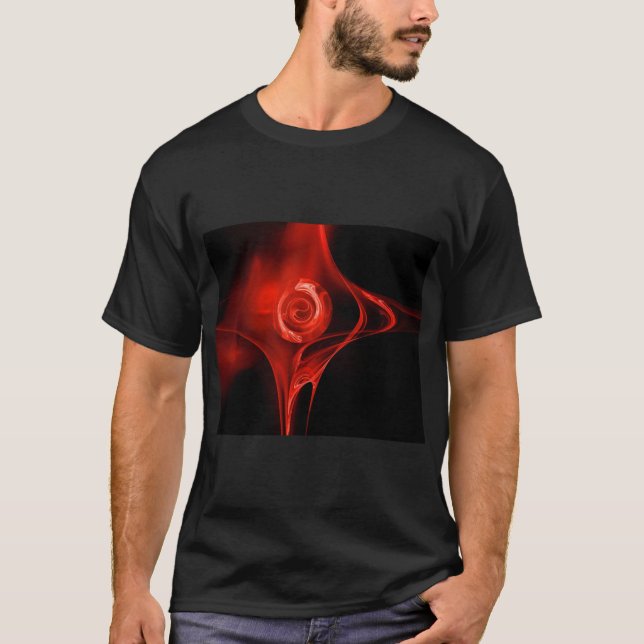 FRACTAL ROSE , red T-Shirt (Front)