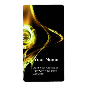 FRACTAL ROSE Yellow Brown Black