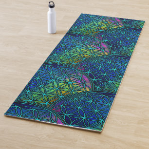 Fractal Seed of Life Flower Sacred Geometry  Yoga  Yoga Mat