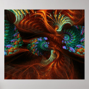 Fractal Seeds Swirl Poster