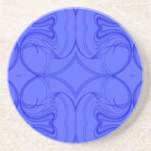 Fractal Series-13---Blue Coaster 1 of   colours