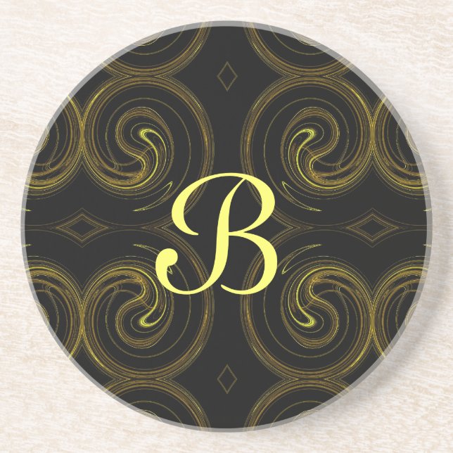 Fractal Series-3---yellow coaster--1 of  colours Coaster (Front)