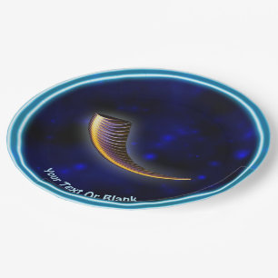Fractal Shofar Paper Plate