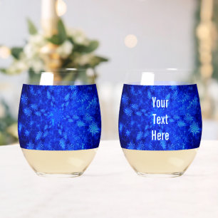 Fractal Snowburst Stemless Wine Glass